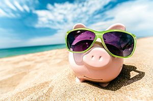 financial stability with a piggy bank